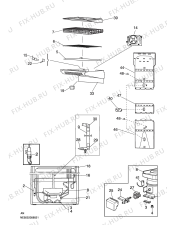 Взрыв-схема холодильника Privileg 086509_41505 - Схема узла C10 Cold, users manual